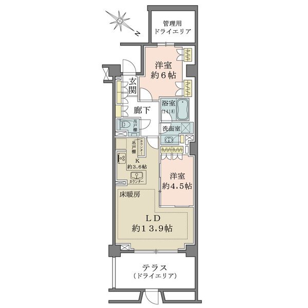 ザ・パークハウス諏訪山の間取図