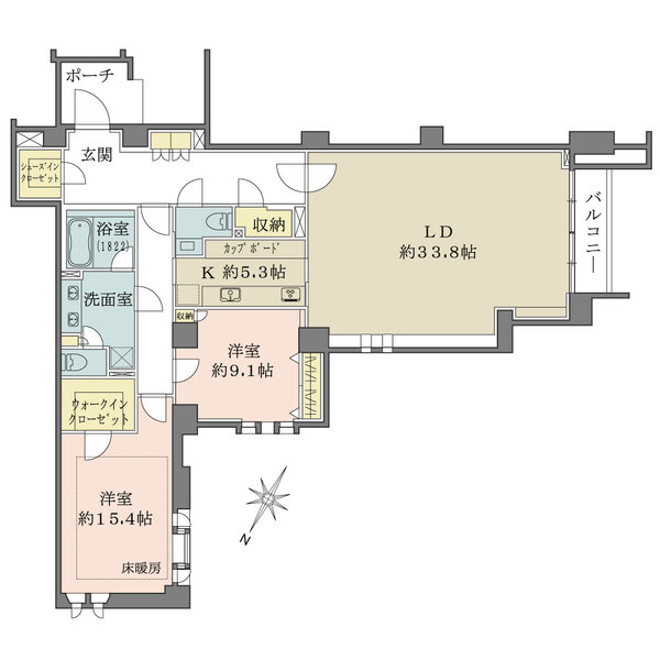 グランツオーベル南平台の間取図