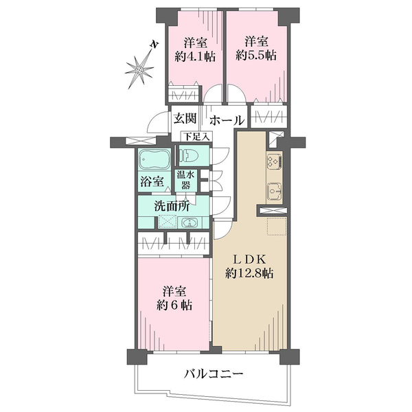 吹田ロイヤルマンションの間取図