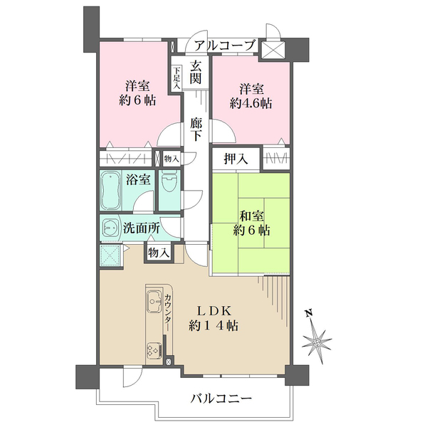 エスリード万博公園の間取図