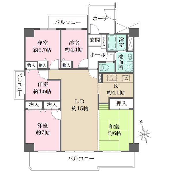 星和プラネタウン千里南第1期の間取図