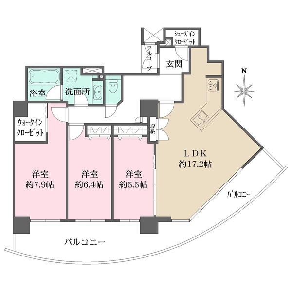 シティゲートタワー千里中央の間取図
