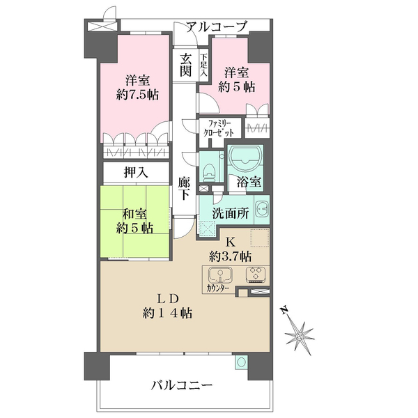 千里中央エアヒルズの間取図