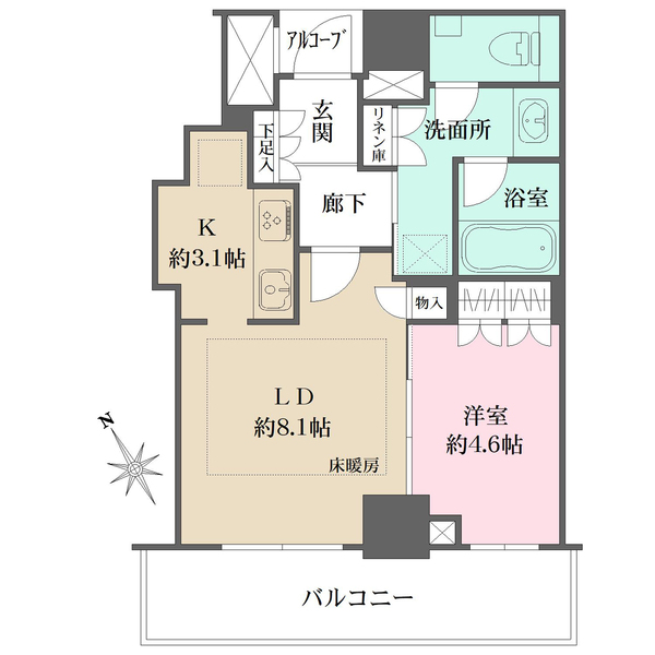 ザ・パークハウス神戸タワーの間取図