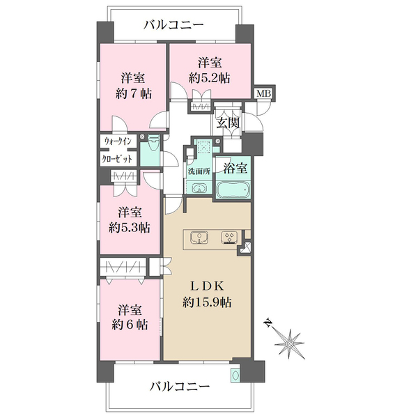 リベールシティ吹田の間取図