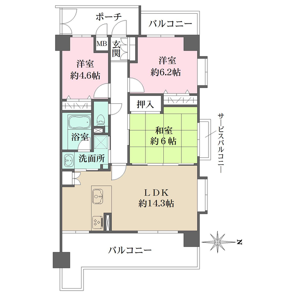 ステイツ千里中央の間取図