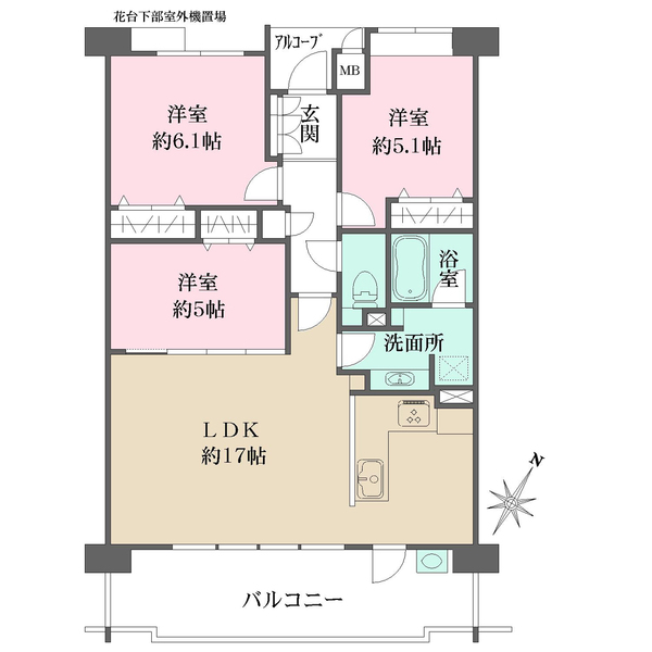新千里桜ヶ丘メゾンシティ七番館の間取図