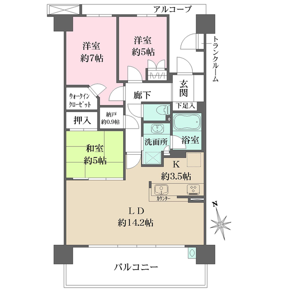 ジェイグラン千里中央の間取図