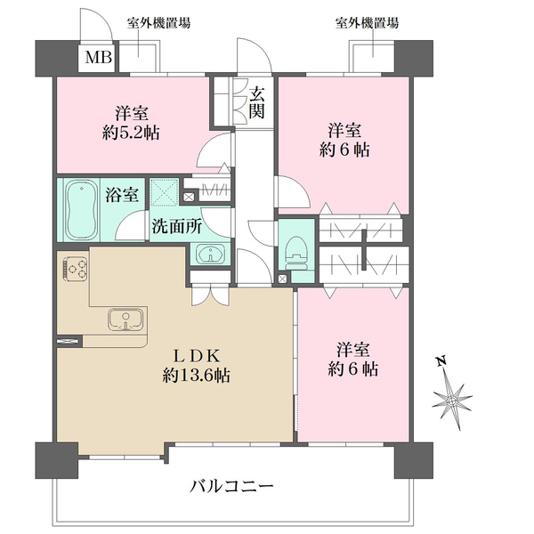 藤和シティホームズ江坂IIの間取図
