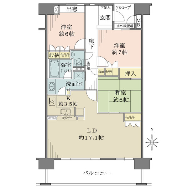 ジオメゾン新千里東町の間取図
