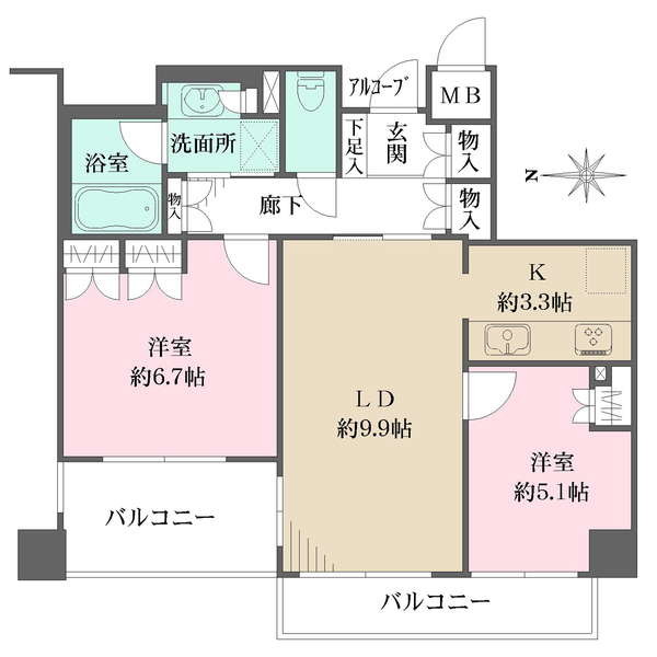 リーベスト千里中央の間取図