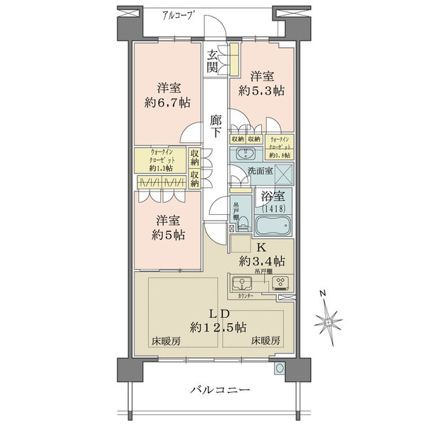 ザ・パークハウス南千里アリーナの間取図