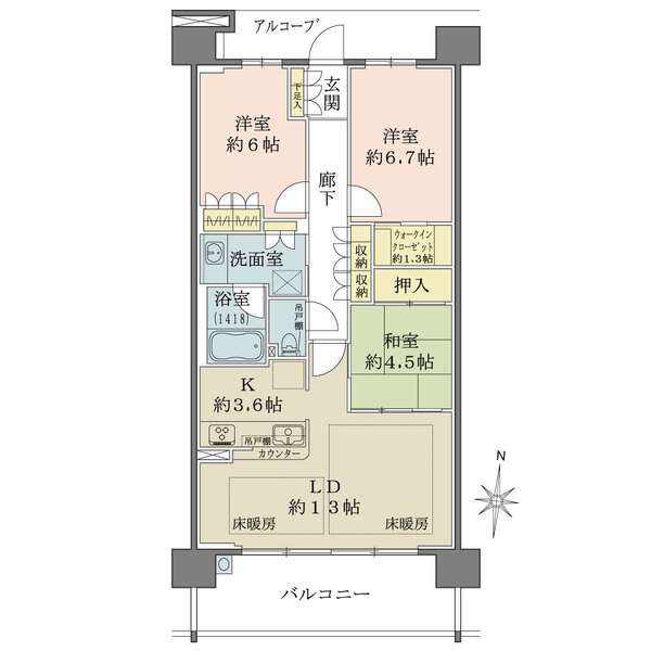 ザ・パークハウス南千里アリーナの間取図