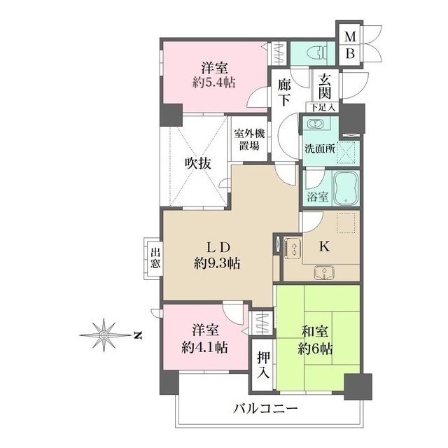 藤和シティホームズ御池の間取図
