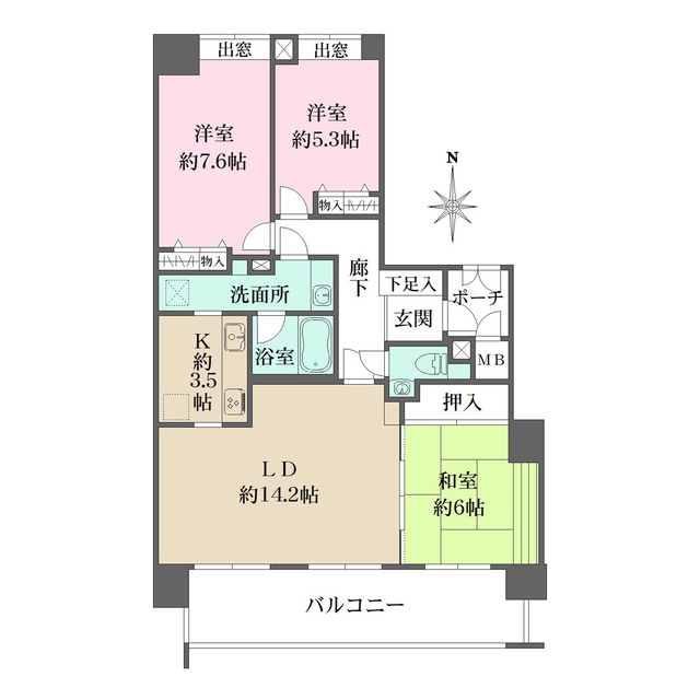 藤和須磨離宮ホームズの間取図