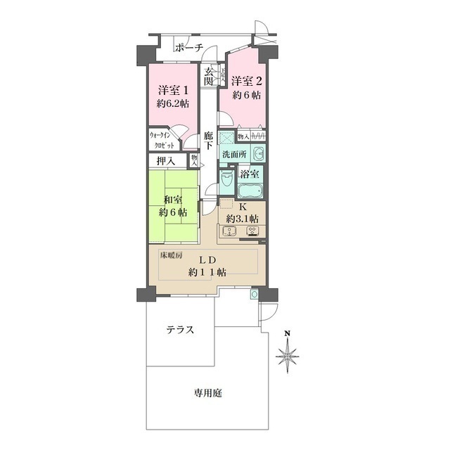 藤和ライブタウン山科の間取図