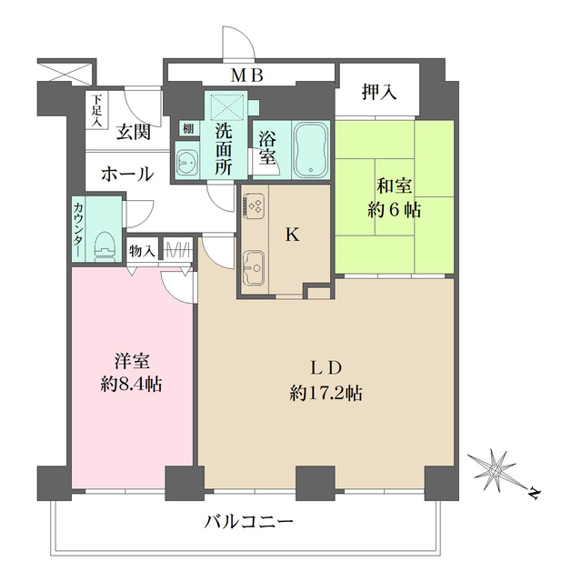 オークプリオタワーの間取図
