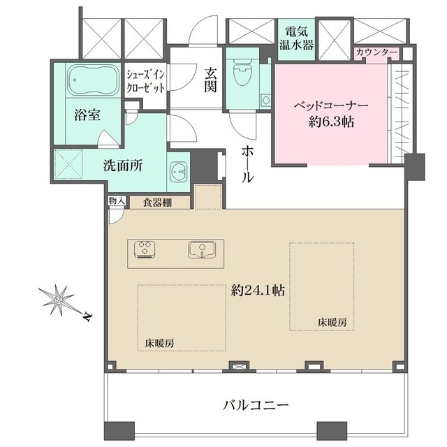 ザ・タワー大阪の間取図