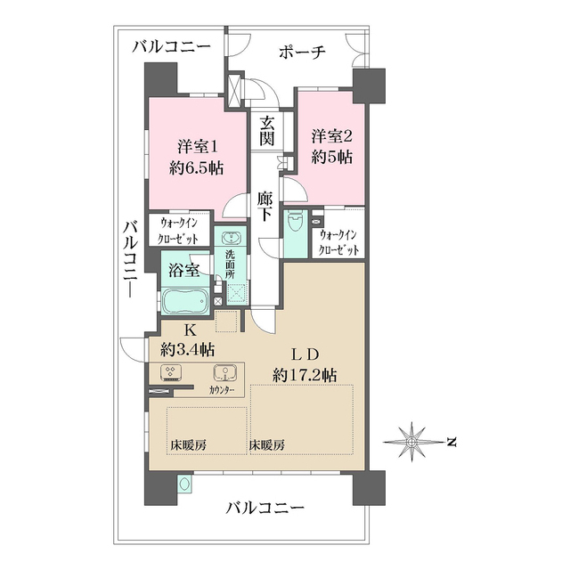 ＢＥＬＩＳＴＡ西宮北口の間取図