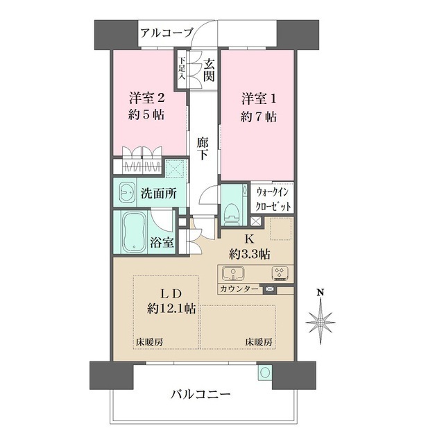 ザ・パークハウス大阪福島の間取図