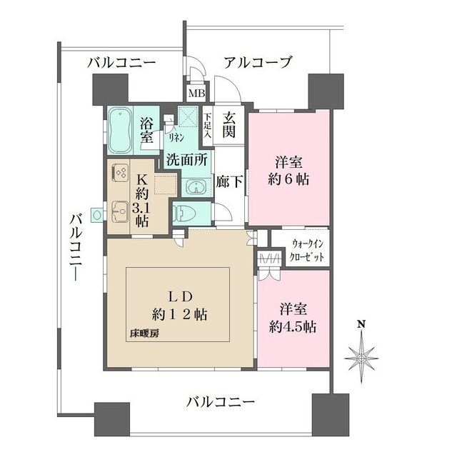 ＢＥＬＩＳＴＡ北梅田の間取図