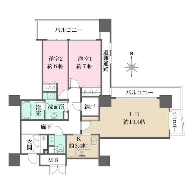 ＯＡＰレジデンスタワー 西館の間取図