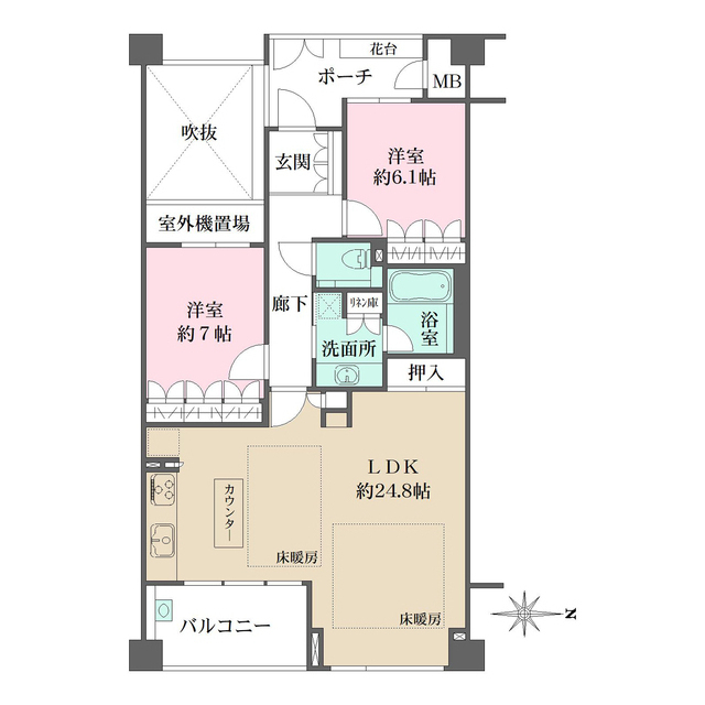 パークハウス京都岡崎有楽荘の間取図