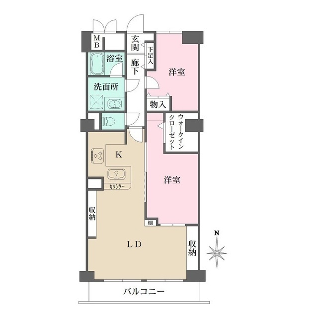 芦屋翠ケ丘パークマンションの間取図