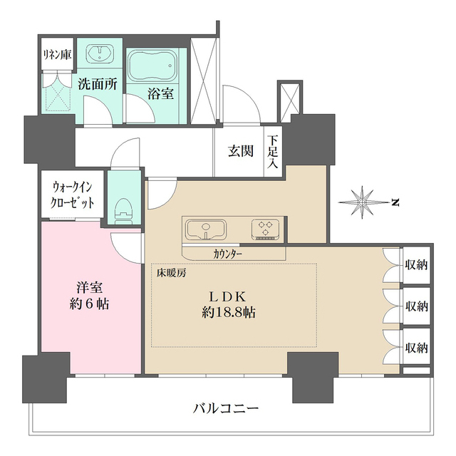 ルネッサなんばタワーの間取図