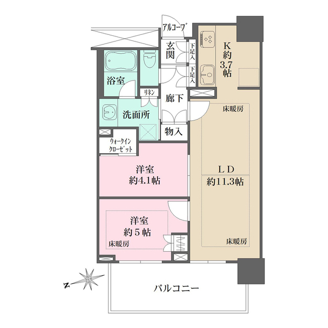 プラウドタワー堺東の間取図