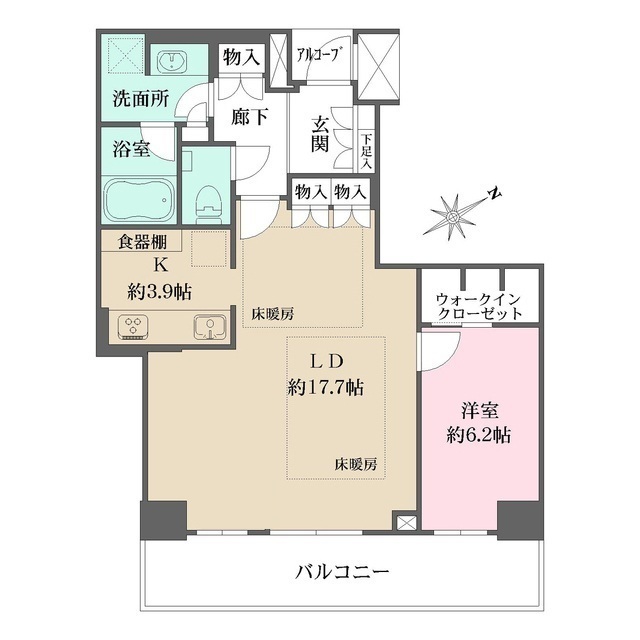 ザ・パークハウス神戸タワーの間取図