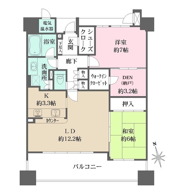 上町台アーバンライフの間取図
