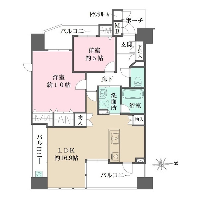 ディークラディア長居公園の間取図