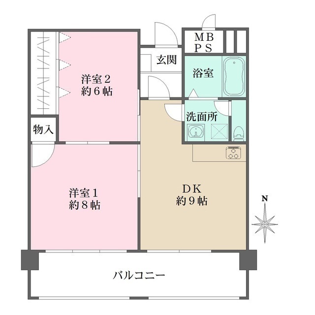 日生住吉コープの間取図