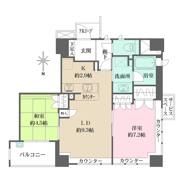 パークホームズ今出川の間取図
