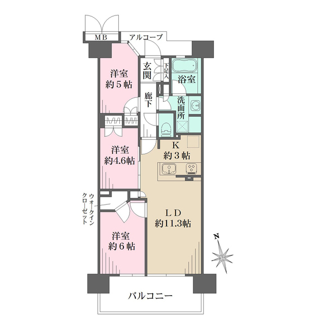 ブランズシティ天神橋筋六丁目の間取図