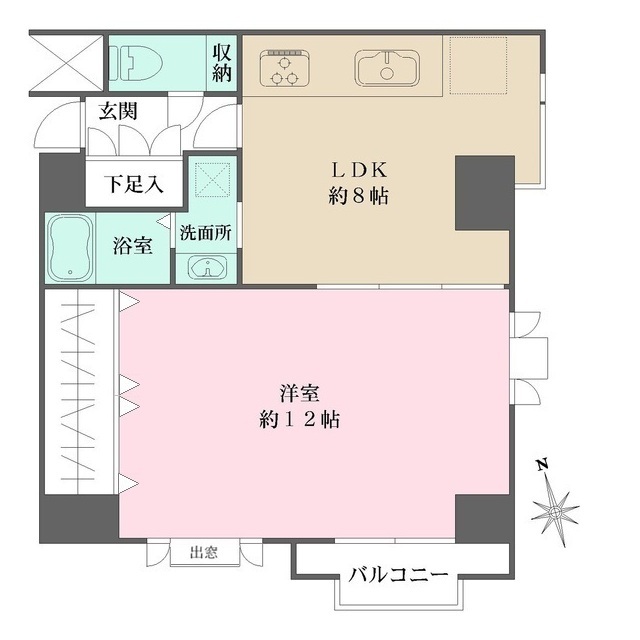 メロディハイム東帝塚山の間取図