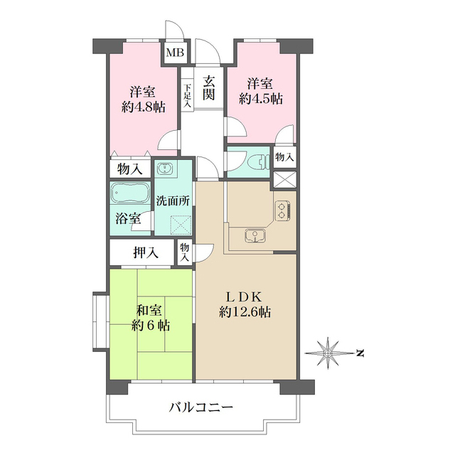 大和郡山アーバンコンフォートの間取図