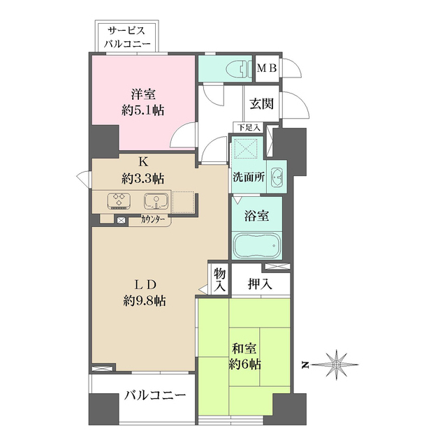 ルイシャトレ大手前の間取図