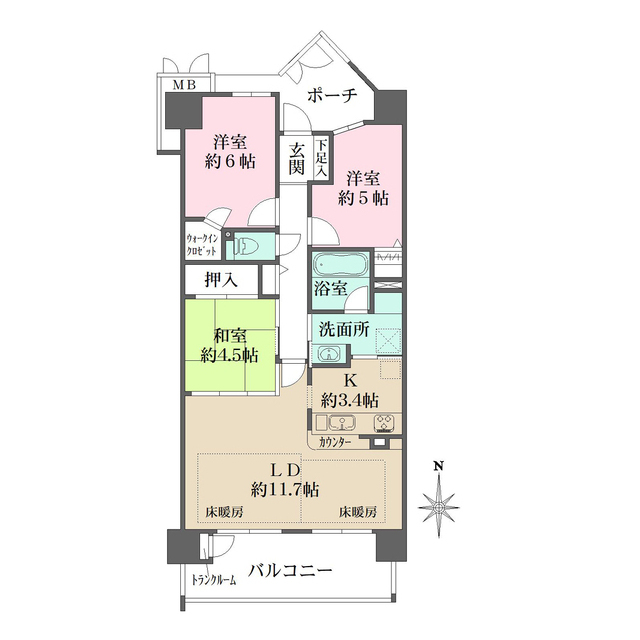 レジオンスクエア緑地公園４番館の間取図