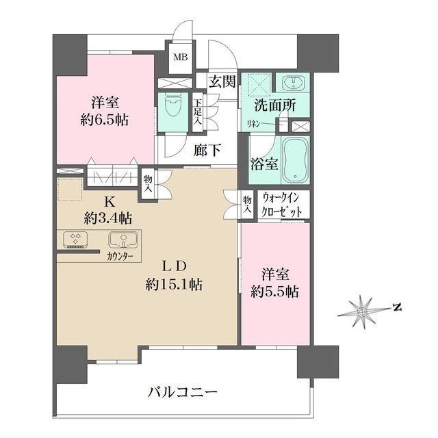 グランアッシュ江坂の間取図