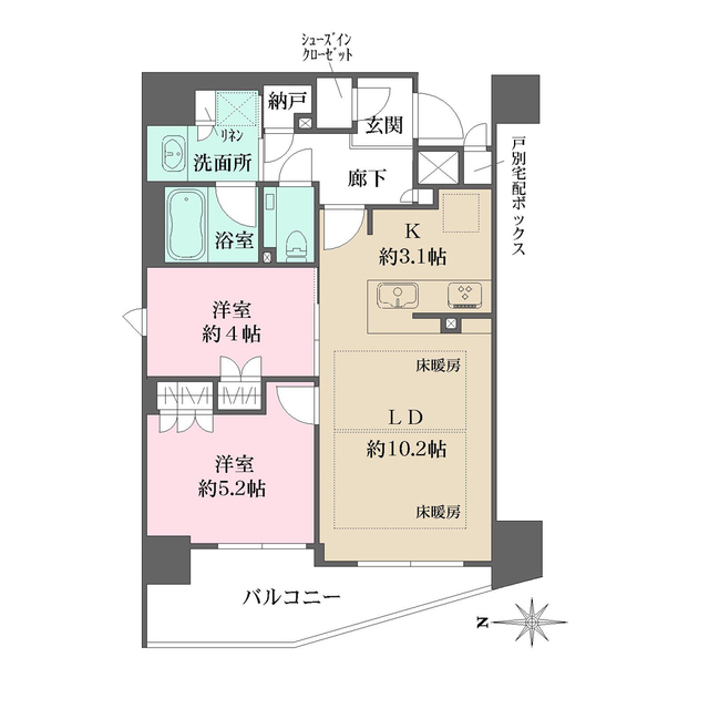 ザ・パークハウス堀川六角の間取図