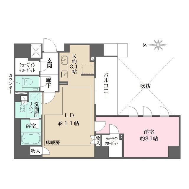 ザ・パークハウス京都河原町の間取図