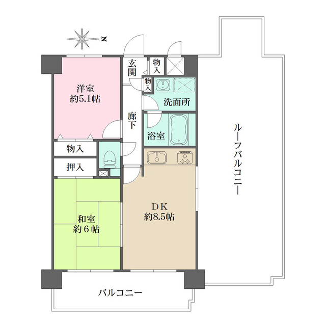 ユアーズ美章園の間取図