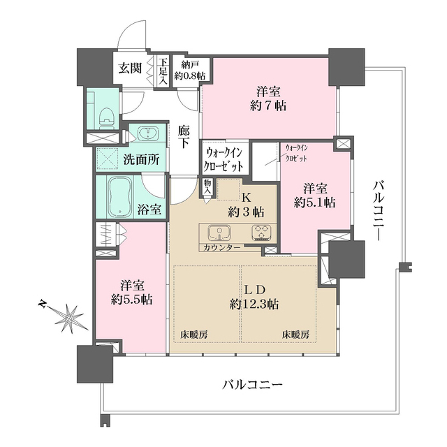 ベイシティタワーズ神戸ＷＥＳＴの間取図