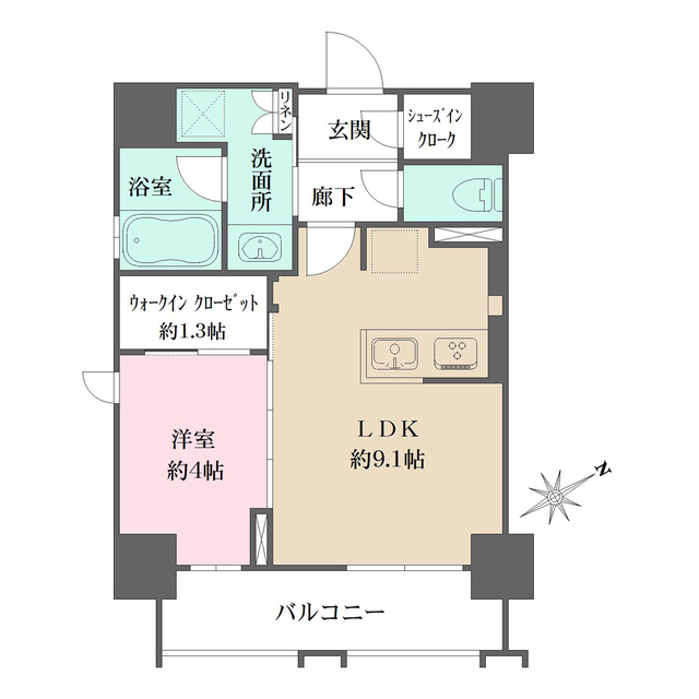 サクラティアラ新梅田の間取図