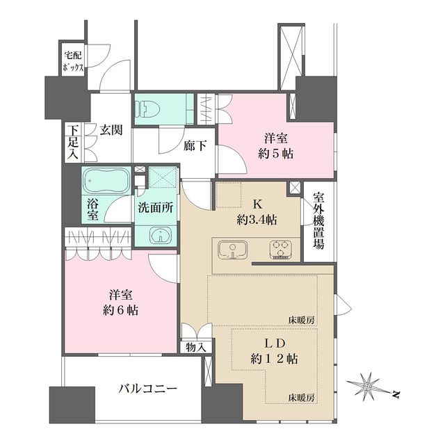 ザ・パークハウス大阪梅田タワーの間取図
