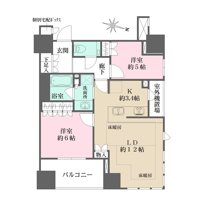 ザ・パークハウス大阪梅田タワーの間取図