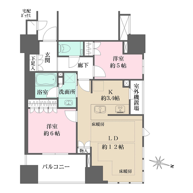 ザ・パークハウス大阪梅田タワーの間取図
