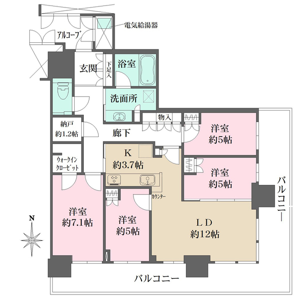 ジオタワー高槻ミューズガーデンの間取図